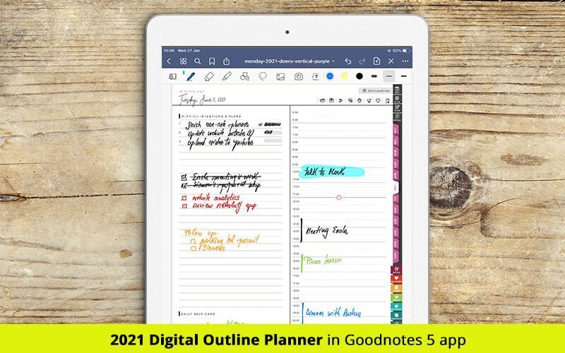 2021 digital planner goodnotes app