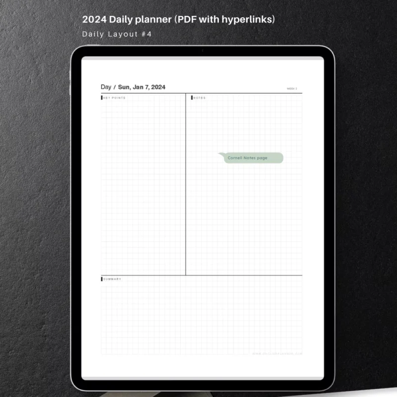 2024 Daily Planner for iPad-minimal day to day planners-goodnotes template (9)