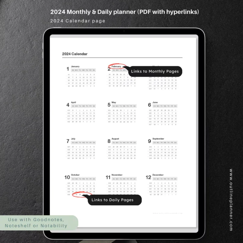 2024 Digital Notebook-2024 Monthly Day Planner-goodnotes (3)
