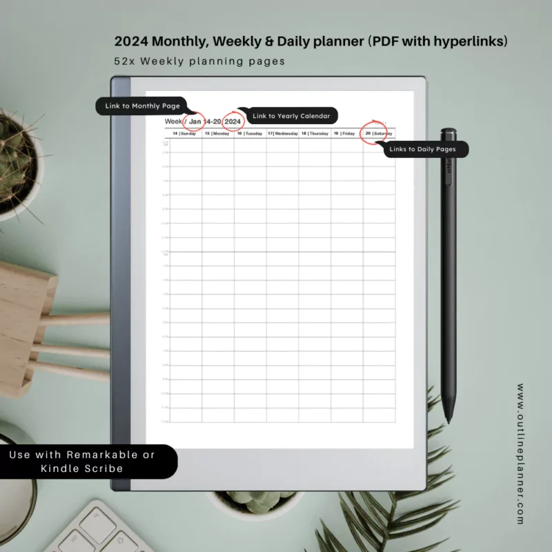 2024 planner monthly for remarkable 2 planner-digital notepad paper (5)