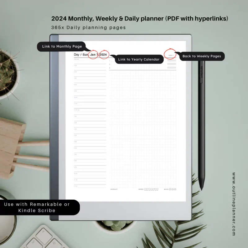 2024 planner monthly for remarkable 2 planner-digital notepad paper (6)