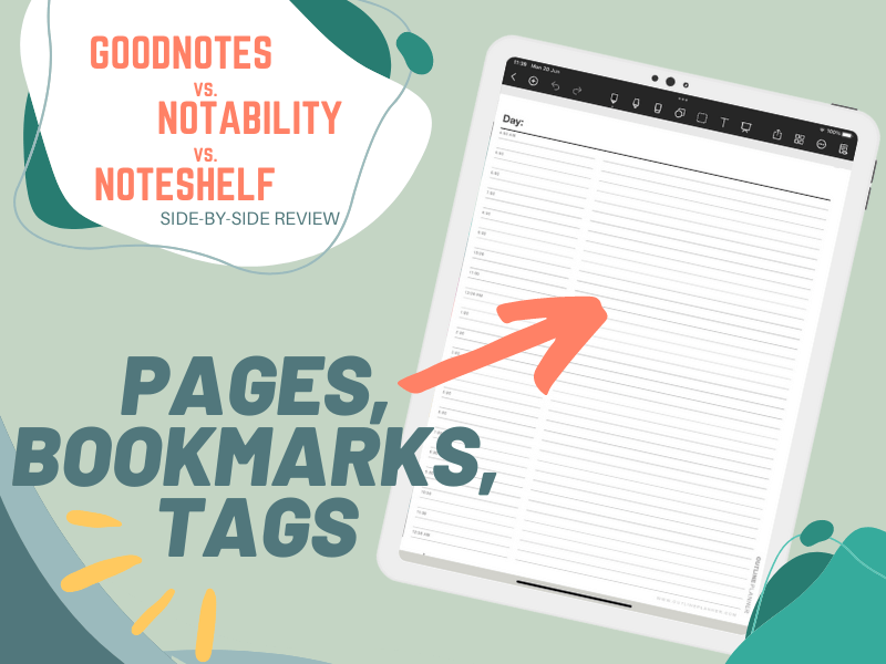 GoodNotes vs. Notability vs. Noteshelf—Pages, Bookmarks, Tags