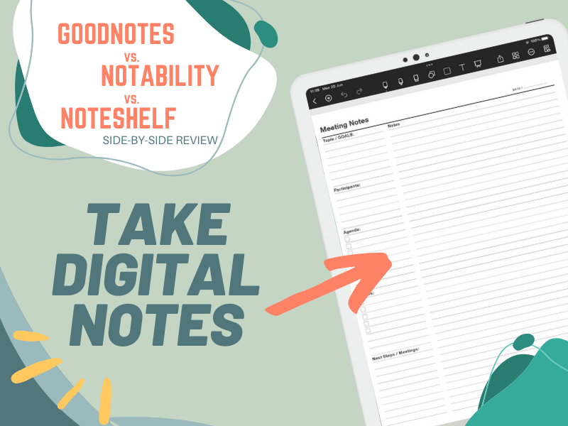 GoodNotes vs. Notability vs. Noteshelf—Take Digital Notes