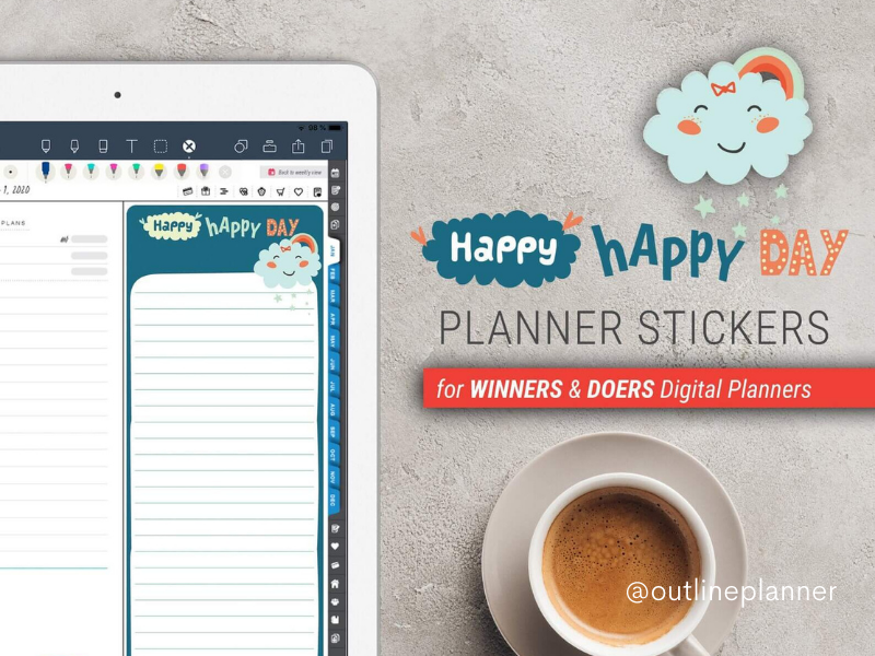 bullet journal stickers for goodnotes