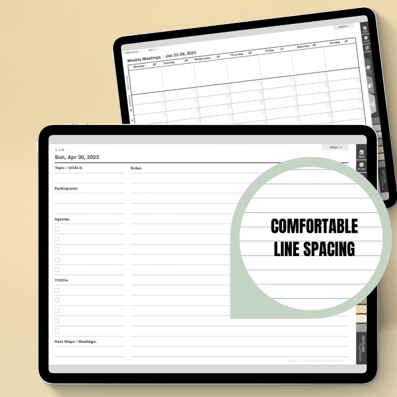 meeting planner template-2023 planner weekly-goodnotes templates-best digital planner for ipad (5)