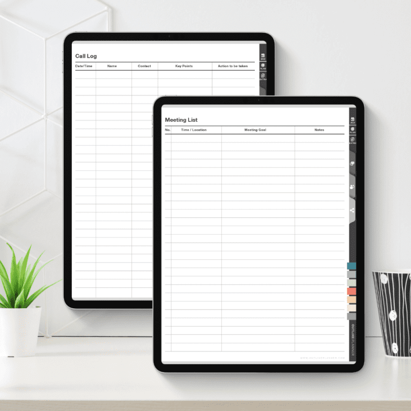 meeting planner template-2023 planner weekly-goodnotes templates-note taking on ipad (2)