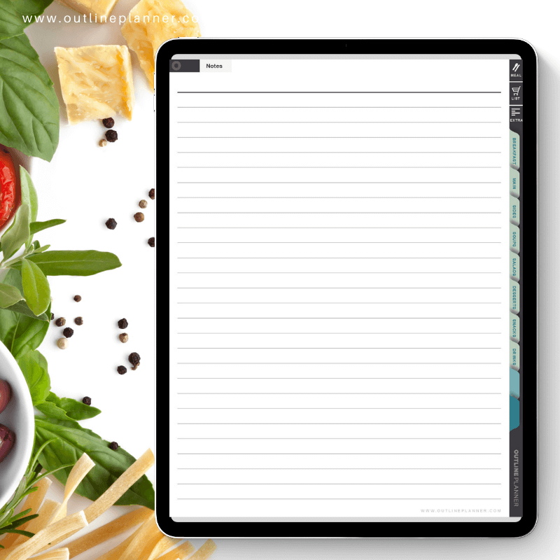 recipe book digital planner-goodnotes template-noteshelf planner (12)