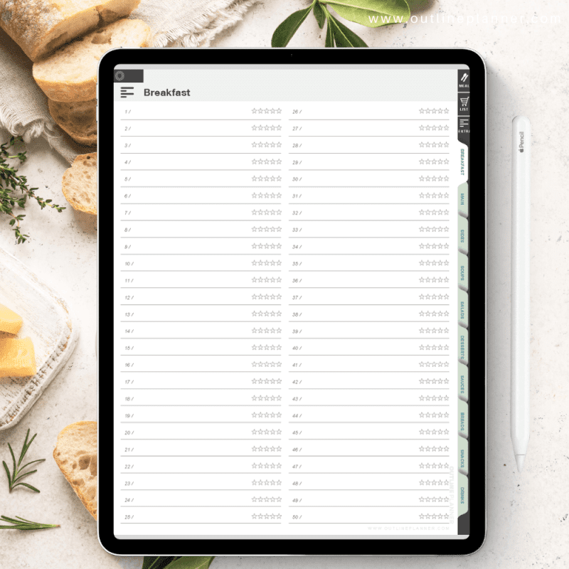 recipes book-digital planner for ipad-goodnotes templates (2)
