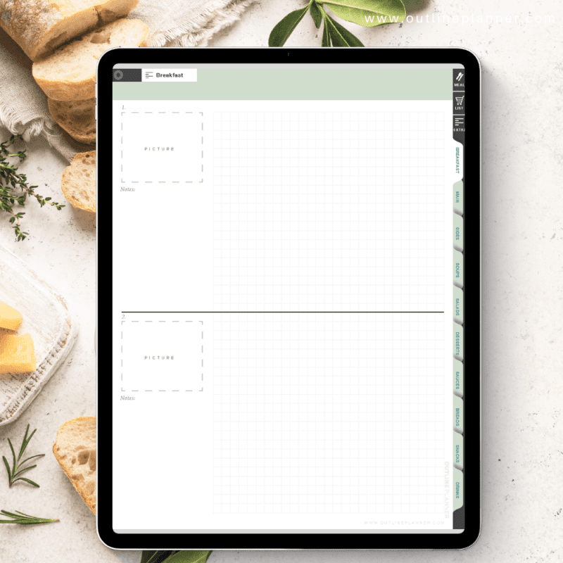 recipes book-digital planner for ipad-goodnotes templates (3)
