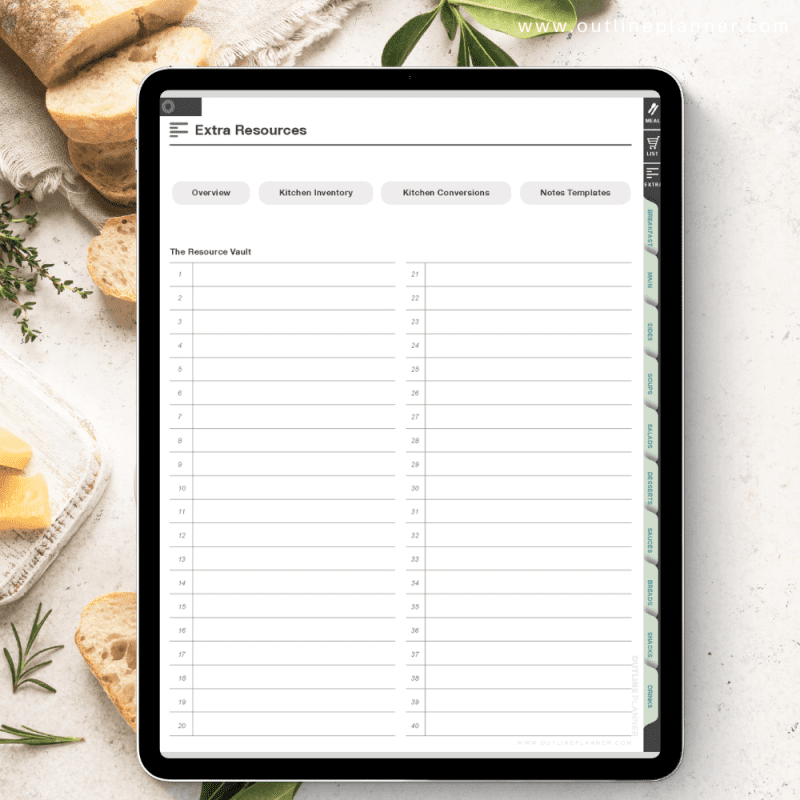 recipes book-digital planner for ipad-goodnotes templates (4)