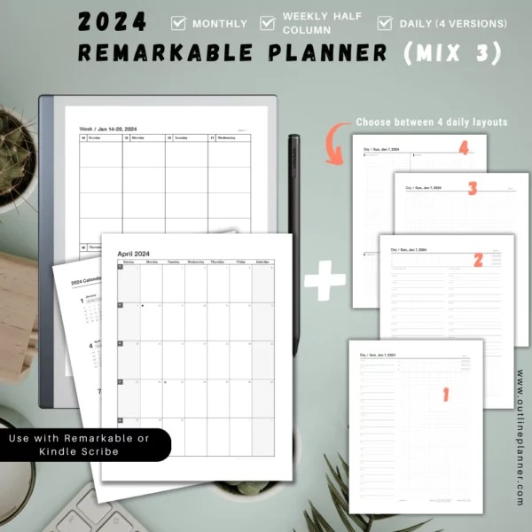 remarkable-2-templates-pdf-planner-monthly-planner-weekly-planner-daily-2024